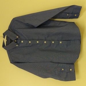 Blue Boys L/S Oxford button down shirt size 7 Land's End